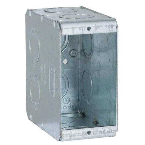 deepest one gang masonry metal electrical box home depot|electrical boxes home depot.